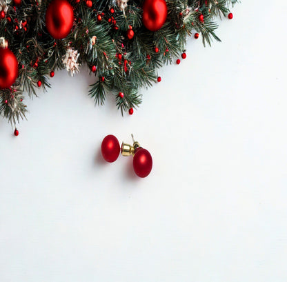 Red Blossom Pearl Earring