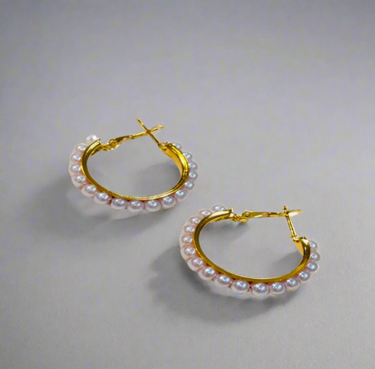 Pearl Hoop Earring